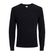 JACK & JONES Pulover JJEBASIC KNIT V-NECK, črna
