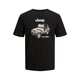 JACK & JONES Majica bež/rdeča/črna/bela