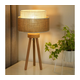 Duolla - Stona lampa YUTE BOHO, 1xE27/15W/230V, prečnik 25 cm, braon/krem