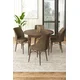 Hanah Home Set Trpezarijski sto i 4 stolice, Braon