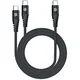 Celly USB-C - 2x USB-C kabel 100W PD 1,3m črn