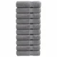 Vidaxl Premium brisače SOLUND 10 kosi siva 70x140 cm 600 g/m2