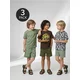 Sinsay - Pamuk majice sa printom 3 pack - braonkasto zelena
