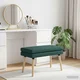Dvojna klop Temno zelena 80 x 40 x 47 cm Blago