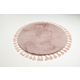 ARTEMIS Okrugli tepih 80x80, Krzneni, Roze
