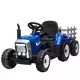 Homestar Električni traktor na akumulator s prikolico 1365x50x525 cm modre barve