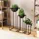 Aberto Design Set dekorativnih saksija GED-019, 28x80cm, 17x40cm, 22x60cm, Crna