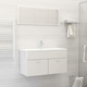shumee 2-kos. komplet kopalniškega pohištva, visok sijaj, bela, plošča