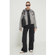 Traper jakna Desigual za žene, boja: siva, za prijelazno razdoblje, oversize