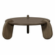 Smeđi okrugao stolić za kavu s pločom stola u dekoru oraha o 100 cm Imbue – BePureHome