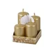 eoshop Adventne sveče GRADED kovina sijaj d4x6/7/8/9cm 4ks