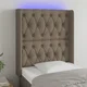 vidaXL vidaXL LED posteljno vzglavje taupe 83x16x118/128 cm blago, (20932340)
