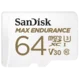 Spominska kartica SanDisk MAX Endurance microSDXC 64GB C10 U3 V30 z adapterjem