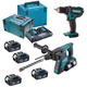 MAKITA akumulatorski set orodij DHR263 + DDF482 (DLX2136PMJ)