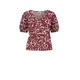 WE Fashion Majica temno rdeča / off-bela