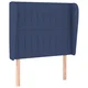 Vidaxl Vzglavje z ušesi modro 93x23x118/128 cm blago