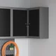 Ormar za alate s policom s pohranom Crna i Siva 55 x 55 x 55 cm