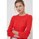 Bombažen pulover Polo Ralph Lauren rdeča barva