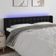 Vidaxl vidaXL LED vzglavje postelje črno 203x16x78/88 cm umetno usnje