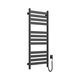 Peškirni radijator za kupatilo sa termostatom LARGO 256W 120x50 cm crna desna
