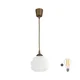 Brilagi - LED lestenec na kablu RETRO GLASS, 1xE27/60W/230V, premer 20 cm, rjava/bela