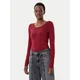 ONLY Bluza Live Love 15204712 Bordo rdeča Stretch Fit