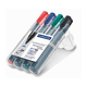 Staedtler Staedtler trajni flomaster Lumocolor, 4 kom. 352 WP4 širinacrte 2 mm plavi, crveni, crni,