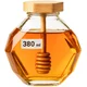 shumee Steklen kozarec za med 380 ml z bambusovim pokrovom [Diamond]