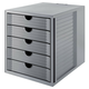 Han police za dokumentaciju sa fiokama system box 5 fioke siva ( 05PD1450C )