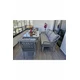 HANAH HOME Baštenska garnitura Hisar 3+1+1 Light Grey
