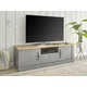TV-omarica Lewiston 111 Artisan hrast, Svetlo siva, 155x48x44cm