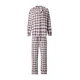 Hunkemöller Pižama modra / bordo / črna / bela