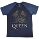 Queen Crest Raglan Navy Blue & Denim Blue L Majica
