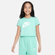 Nike G NSW TEE CROP FUTURA, dječja majica, plava DA6925