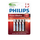 Philips LR03P4B/10 - 4 kom alkalna AAA baterija POWER ALKALINE 1,5V 1150mAh