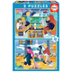 Otroške puzzle Letališče in železniška postaja Educa 2x48 delov