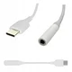 shumee Zvočni adapter 3,5 mm Jack z DAC na USB C Type-C bele barve