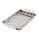 Pladenj za peko OVENBOND 28 x 17 cm, s hladilno rešetko, srebrna, nerjaveče jeklo, Hestan