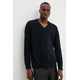 Volnen pulover A.P.C. pull dany moški, črna barva, WYAAD.M23380
