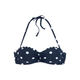 LASCANA Bikini zgornji del  mornarska / bela