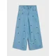 Sinsay - Oversize wide leg farmerke sa vezom Stitch - plava