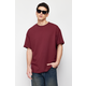 Trendyol Burgundy Oversize/Wide-Fit Basic 100% Cotton T-Shirt