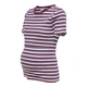 Only Maternity Majica OLMVal svetlo modra / vinsko rdeča / bela