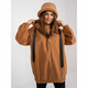 ITALY MODA Ženska jakna z zadrgo/plašč s kapuco SEVILLA rjava DHJ-PL-5716.10P_382348 Univerzalni