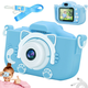 Aku. digitalni fotoaparat LCD za otroke SD moder + etui in trak