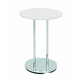 Mortens Furniture Kavna mizica Raymond, 55 cm, bela/krom