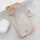 Maska Luxury Crystal Clear za iPhone 16 roze