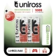Uniross Polnilna baterija AAA Ni-Mh UH4AAA1000  (4 kom), (21533618)