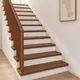 vidaXL Stopnice 2 kos 70 x 25 x 2 cm Temno rjava Masivno hrastovo les