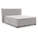 Svetlo siva boxspring postelja s prostorom za shranjevanje 200x200 cm Lysa – Ropez
